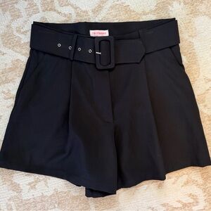 Black Belted High Waisted Shorts M